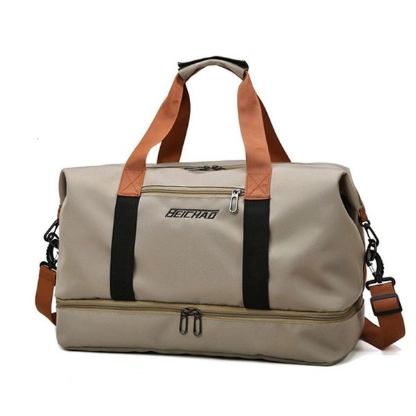 

stuff sacks travel bags for women large capacity sports shoulder handbags waterproof weekend female messenger tote dry and wet 230307