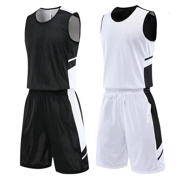 

jogging clothing doublesided basketball jerseys suit men women training set quick dry sleevel uniform sports clothes custom 230307