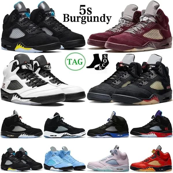 

new 5 5s mens retro basketball shoes jumpman 5 burgundy green bean racer blue unc oreo black metallic aqua mars for her men outdoor sports t