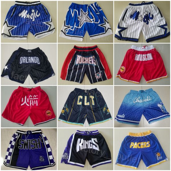 

team just don basketball malik monk shorts pocket zipper lamelo ball pant sport jalen green wear sweatpants western eastern running daniel t, White;black