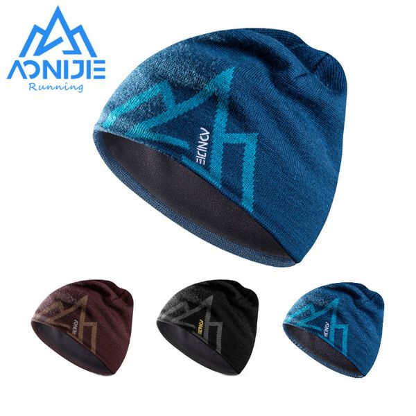 

outdoor hats aonijie winter wool cap knitted windproof thick warm for camping hiking skiing running snowboarding 230308, Black;white