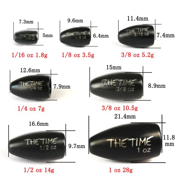 

fishing tools sports entertainment fishingfishing tools thetime texas / carolina rig tungsten sinker 1/16 - 1 oz bullet bass