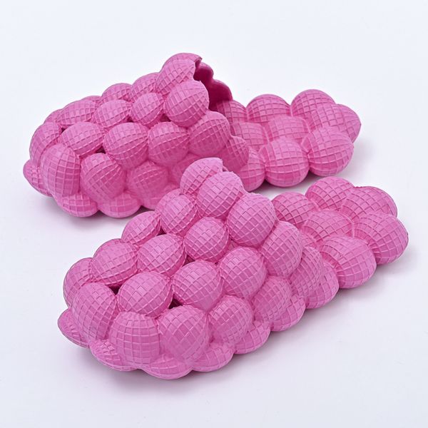 

dress shoe summer slippers funny bubbles balls soft eva couple young massage slipper female home street ladies fashion slides 230308, Black