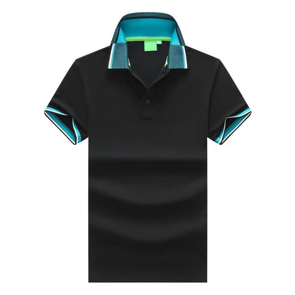 

men's polos light luxury temperament men's short-sleeved polo shirt summer solid color light business men's t-shirt tide bran, White;black