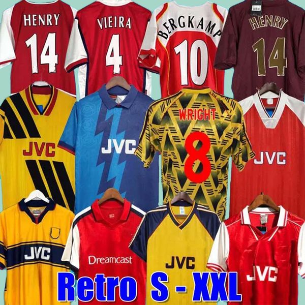 

retro soccer jersey highbury home football shirt pires henry reyes 02 03 05 06 98 99 bergkamp 94 95 adams persie 96 97 galla 86 87 89 wright, Black;yellow
