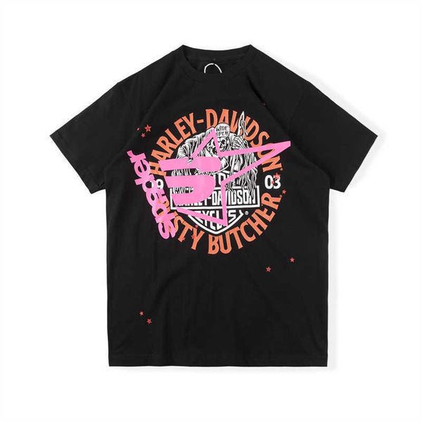 

men's t-shirts plain t-shirts spider 555 tee short sleeve hoodie young thug pants classic fashion luxury brand a4wa casula leisure cott, White;black