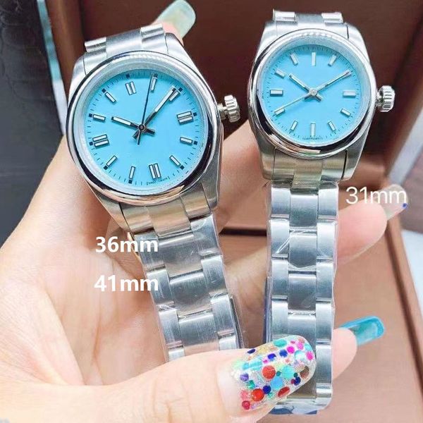 

womens mens watches montre de luxe automatic movement full stainless steel watch 31mm 36mm 41mm waterproof luminous mechanical wristwatches, Slivery;brown