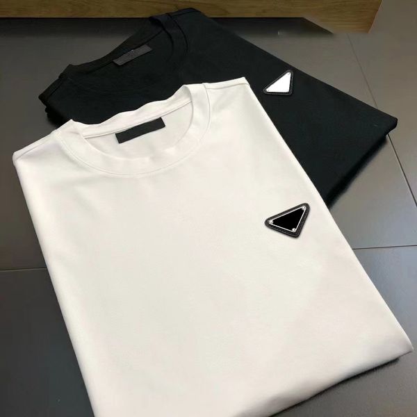 

official same men's t shirt casual men's and women's t-shirts are summer elling high-end t-shirts, triangle card ornaments 5-, White;black