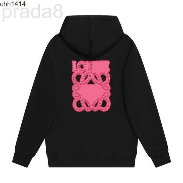 

men's hoodies & sweatshirts designer fashion brand luojia autumn new style pink neon embroidery hoodie lyw 5hhp, Black
