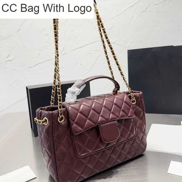 

cc bag other bags vintage women's chain bag black handbag designer bag womens leather shoulder bags large handbags 25cm the new tote ou, Black;red