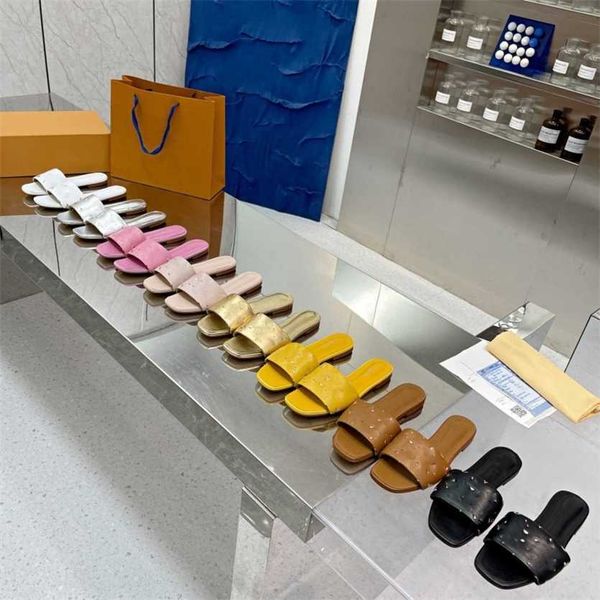 

luxury designer revival mule flat slipper outdoor flats sandal women monograms summer casual shoes beach sandals summer flip flops pool slid, Black