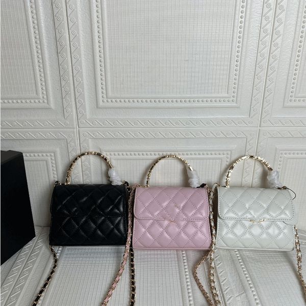 

luxury bag women's diagonal body beauty designer handbag shoulder classic leather heart style gold chain handbag messenger bag mini lig
