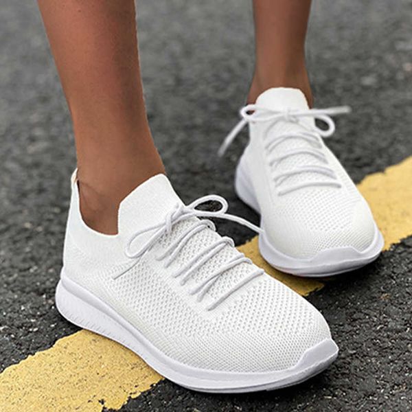 

dress shoes women mesh breathable lace up vulcanized shoes ladies round toe nonslip running shoe female outdoor solid sneakers summer 2022, Black