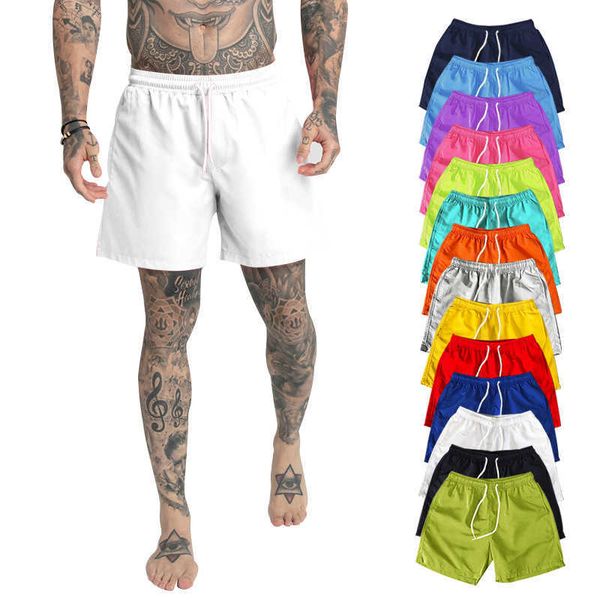 

beach pants men's solid color quick drying waterproof shorts mesh thin surf leisure large under, White;black