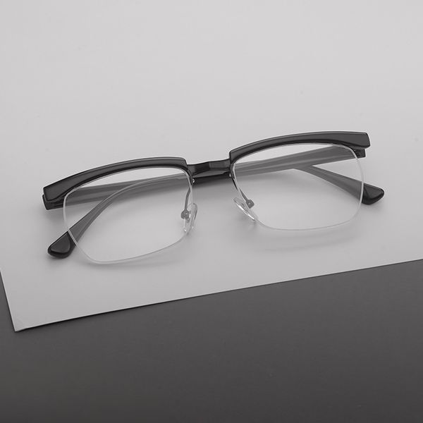 

the new gangster legend tom hardy's half-frame glasses can be matched with degree myopia and blue light prevention., White;black
