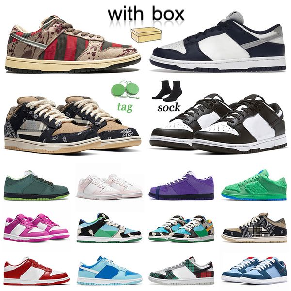 

luxury basketball shoes men women sneakers midnight navy freddy krueger tartan plaid pink oaisley running shoes university red chunky dunky