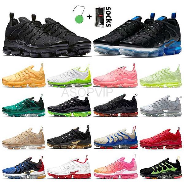 

men women running shoes plus tn triple black white orange barely volt bubblegum metallic gold game royal mens trainers outdoor sports