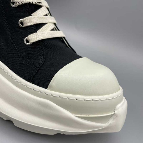 

chic casual shoes men's drk tick sole rick women's fashion man sport shoe with box owens lace-up shdw woman sneakers size 34-46, Black