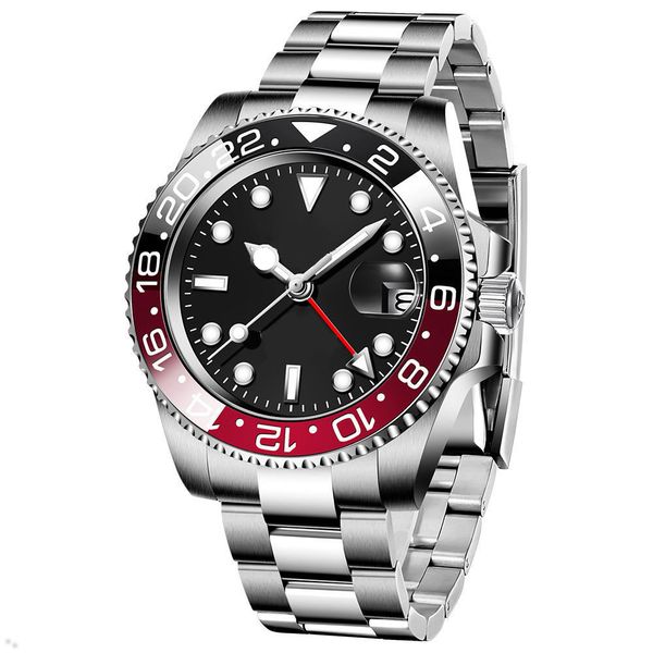 

3a watch for mens automatic ceramics watches 40mm full stainless steel gliding clasp water resistant wristwatches sapphire super luminous wr, Slivery;brown