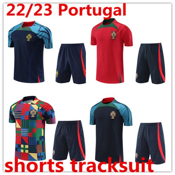 

2022 2023 portugal tracksuit jerseys portuguesa football training suit 22 23 portugieser shorts sleeves tracksuits shirt kits survetement sp, Black;yellow