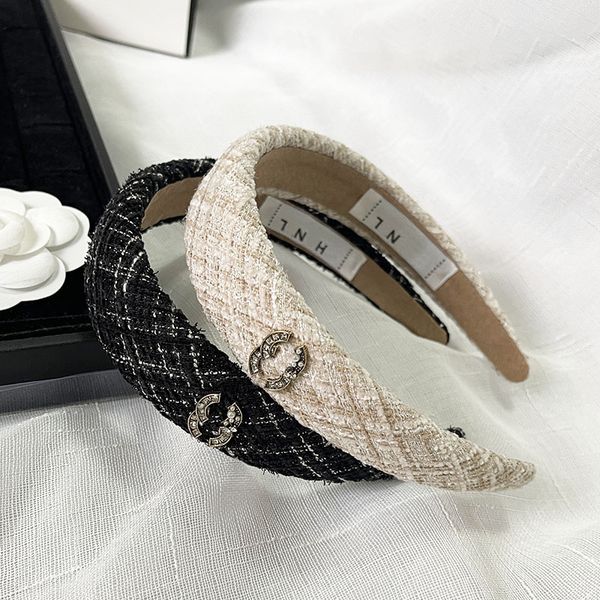 

designer woolen headbands women's fashion versatile hair band leisure women hair clip hair hoop luxury brand accessories, Silver