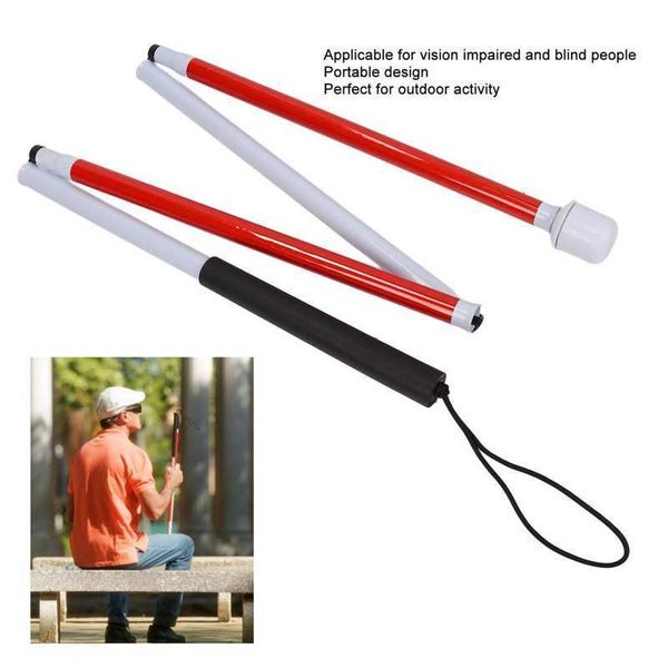

other health beauty items blind guide cane aluminum alloy portable folding walking stick for vision impaired and people crutch x 230308