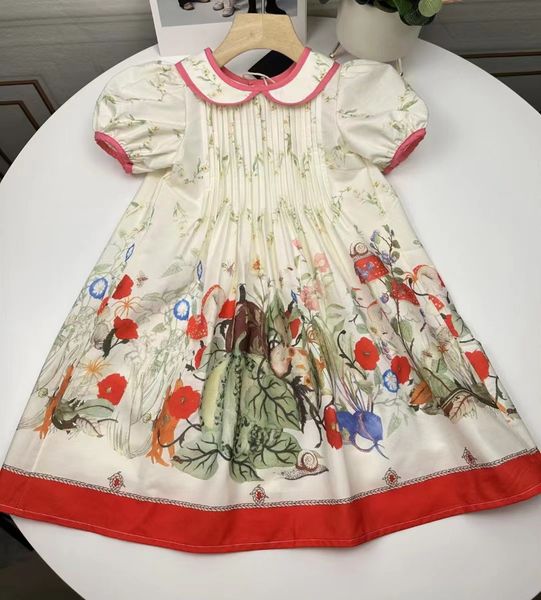 

2023 new girls kids dress flower elegant causal princess party dresses children clothing birthday wedding party baby girl dress, Red;yellow