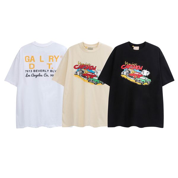

23new woen men's t shirt designer galleryes depts shirt alphabet print trendy trend basic casual fashion loose short t-shirt half sleev, White;black