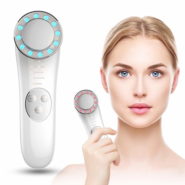 

face care devices portable ems ultrasound wave massage device lift skin improve roller tool rejuvenation deep clean massager 230307