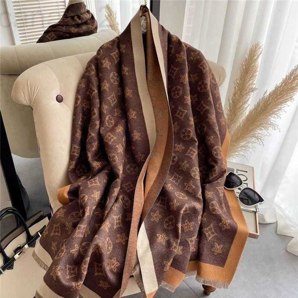 

designer luxury cashmere scarf women winter warm shawls and wraps design horse print thick blanket scarves 1fxp 40ie, Blue;gray