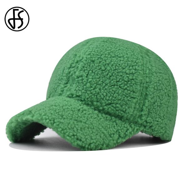 

ball caps fs streetwear winter women green hat plush brand baseball caps for men outdoor warm lamb wool hat hip hop cap bone 230308, Blue;gray
