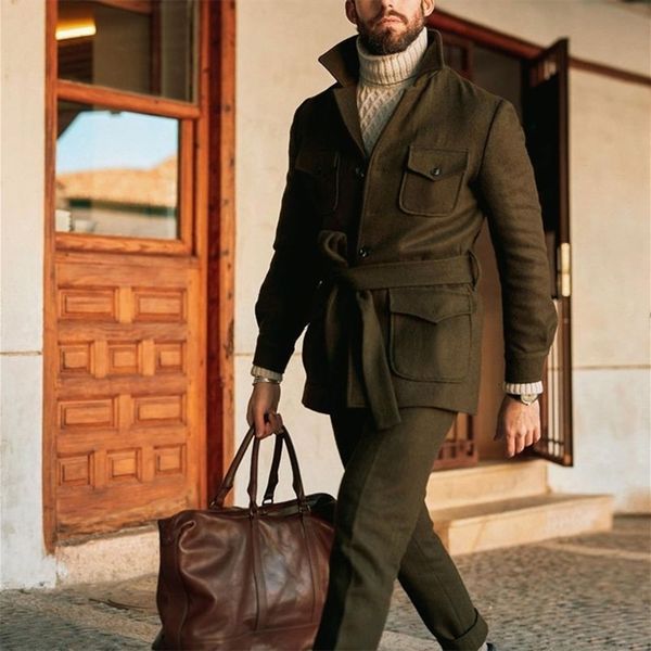 

men s jackets mid length clothing stand up collar handsome coats spring autumn male army green color tough guy style jacket windbreaker 2303, Black;brown