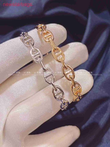 

designer h homes bracelet for sale h pig nose full of diamonds ot bracelet non-diamond folding, Golden;silver
