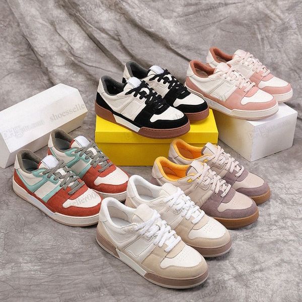 

2023 match compact casual shoes designer sneakers fashion flat platform woman suede low luxury rubber sole little monster womens sneaker 34-, Black