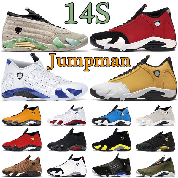 

14 basketball shoes jumpman 14s mens trainers light ginger hyper royal fortune gym red blue candy cane black toe men women outdoor sport sne