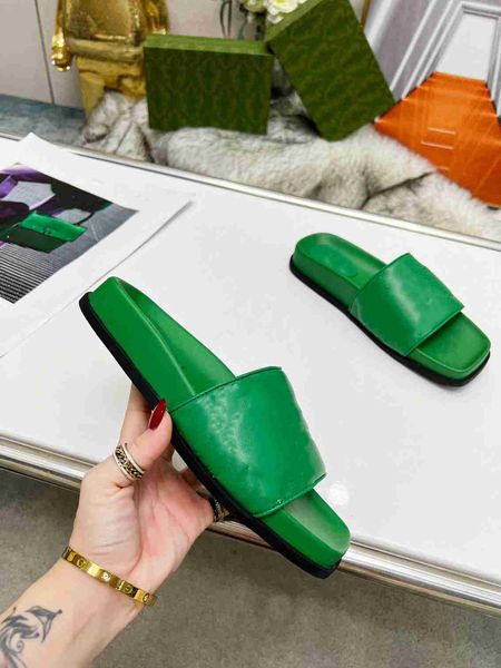 

new designer shoes summer women's slippers sandals women's luxury leather slippers flat shoes or sandals party wedding shoes k523, Black