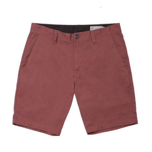 

men's shorts men skate stretchy chino 19" wine red 230308, White;black