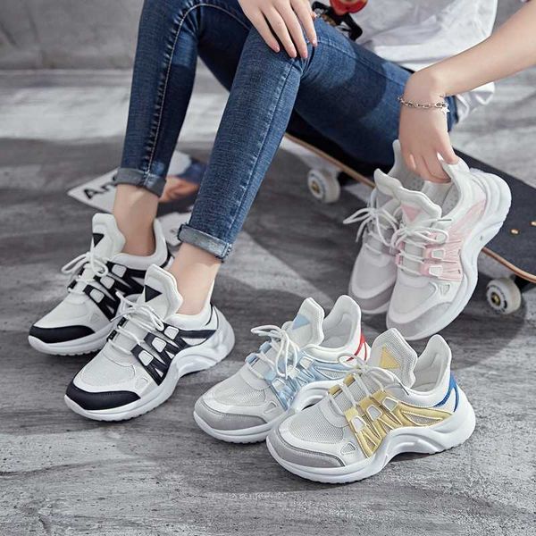 

dress shoes 2020spring summer new fashion sneakers women's flats shoes casual sports shoes for women white shoes zapatillas mujer depor, Black