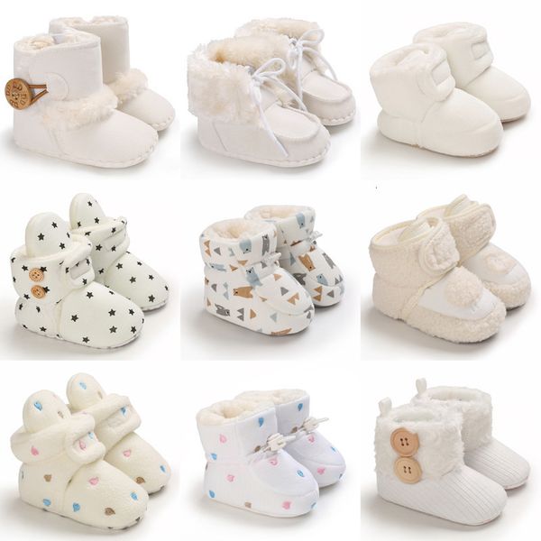 

first walkers baby autumn winter boots baby girl boys winter warm shoes solid fashion toddler fuzzy balls first walkers kid shoes 0-18m 2303