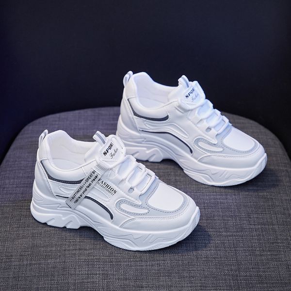 

dress shoes white sneakers for women platform tennis female inner height running sports shoes woman casual luxury designer vulcanized shoes, Black
