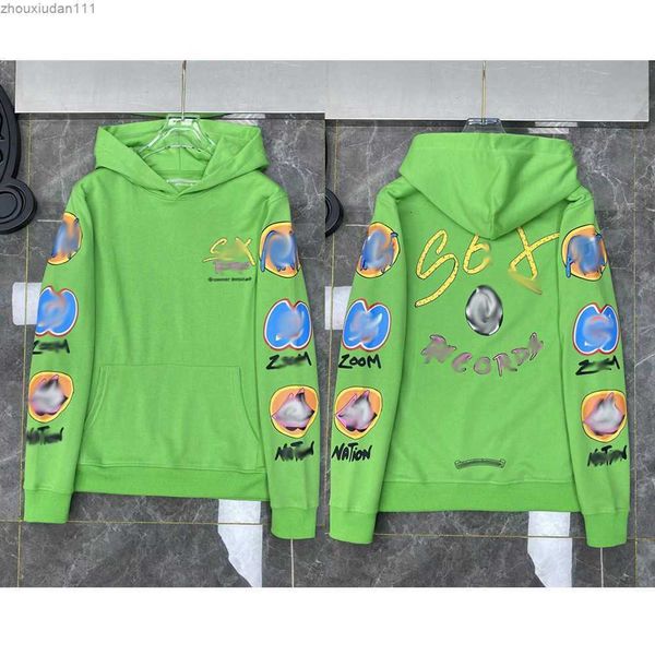

classic fashion quality hoodie chromes autumn winter ch sweatshirts designer heart mens luxury zipper sweater horseshoe phantom cross print1, Black
