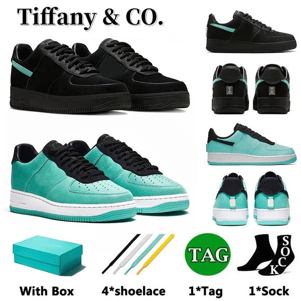 

with box tiffany x 1 low running shoes sneaker tiffany blue black multi color dz1382-001 men women trainers sports platform sneakers size