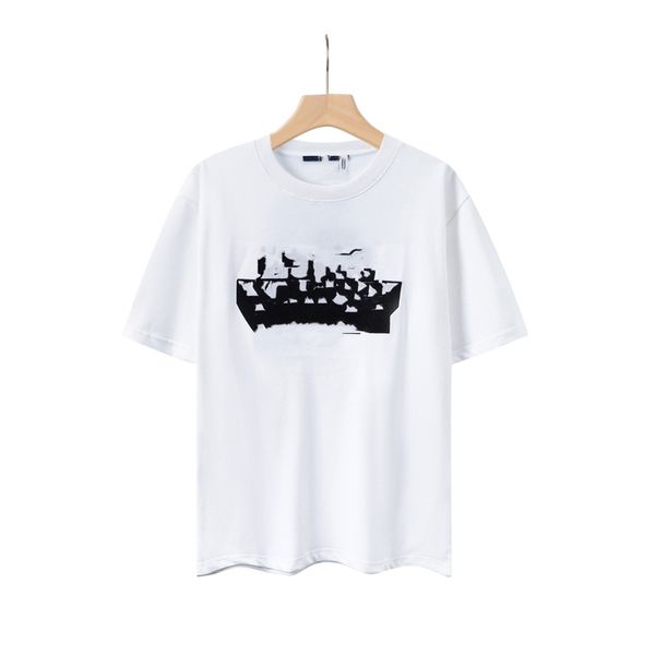 

men's t-shirt 2023 men's t-shirts louiseity fashion cotton soft wrinkle resistant printed letter casual student short sleeve viuto, White;black