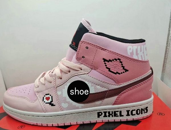 

retro sports shoes 2023 new sport 1 mid atmosphere pink crimson black men/women/kids basketball shoes 1s youth gs big boy basketball sneaker