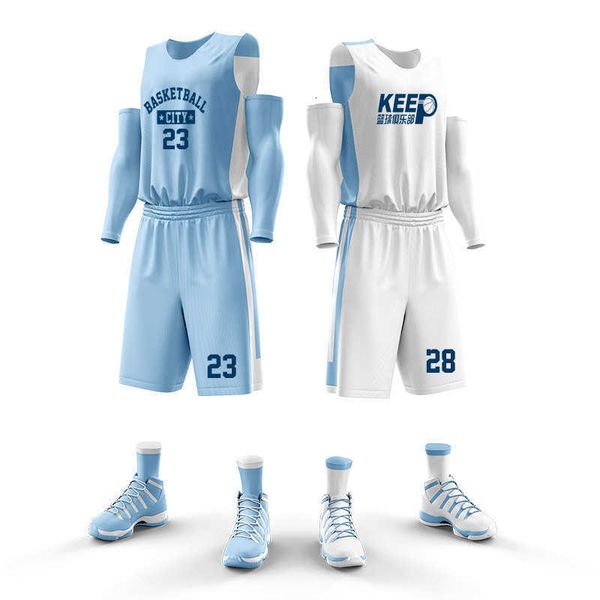

summer double sided basketball suit set men's printed chil1en's soccer jersey training large sports vest basketball trend