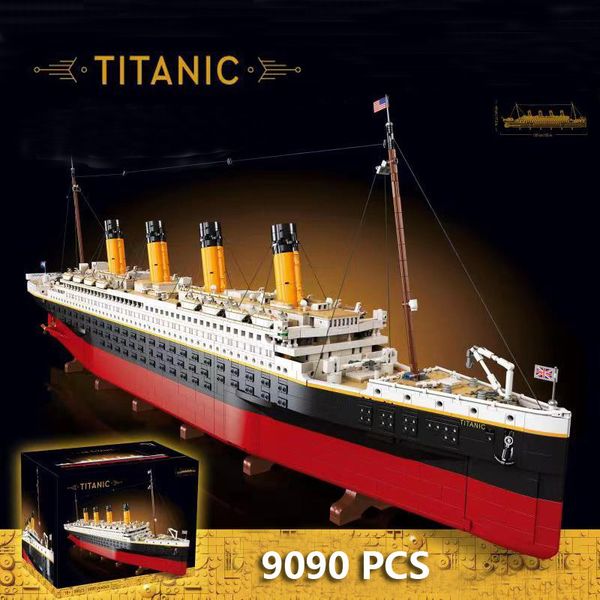 

blocks in stock 99023 compatible 10294 titanic large cruise boat ship steamship bricks building blocks children diy toys love gifts 230308