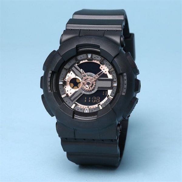 

original shock baby watch sports digital quartz watch led full function world time oak ga series, Slivery;golden