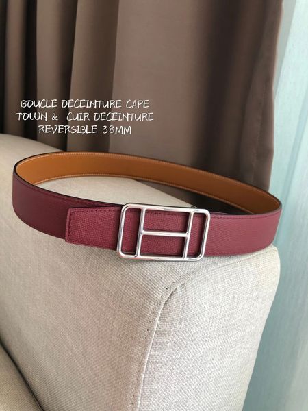 

belts for men designer waistband classic leather fashion belts for woman lychee pattern brand luxury belts women's h gold and silver be, Black;brown