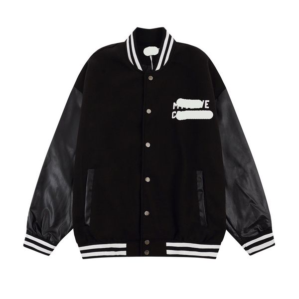 

mens jackets baseball varsity jacket letter stitching embroidery autumn and winter men loose causal outwear coats letters a variety of style, Black;brown