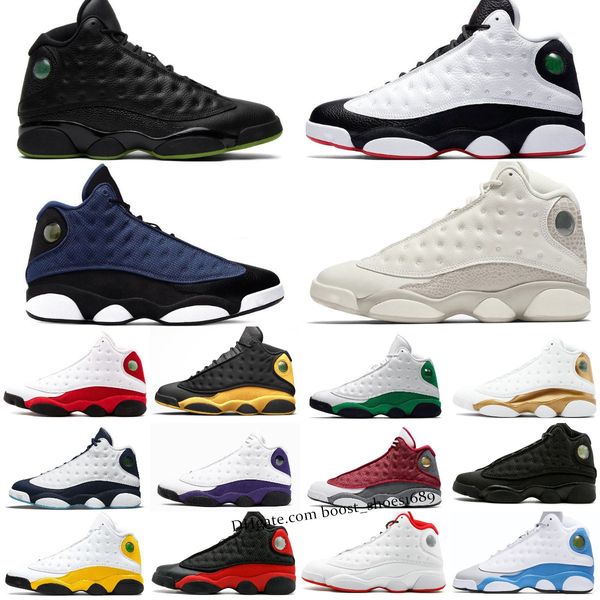 

box men with basketball shoes 13 13s french blue del sol obsidian black cat hyper royal bred starfish cap and gown flint grey brave blue tra